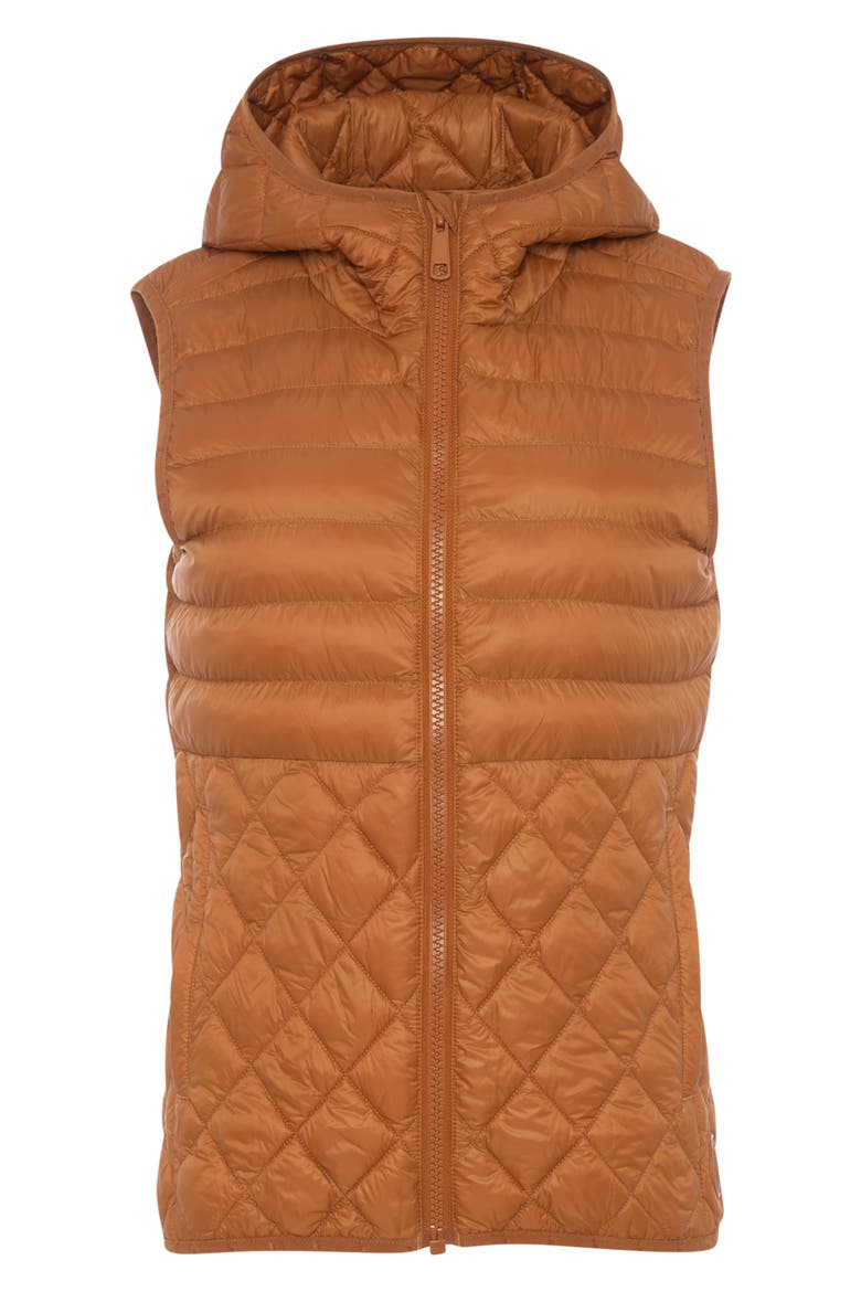 The Base Water Repellent Insulated Hooded Vest, Alternate, color, GINGER