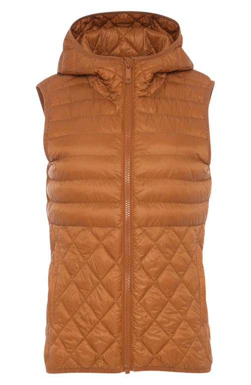 Lole The Base Water Repellent Insulated Hooded Vest In Orange