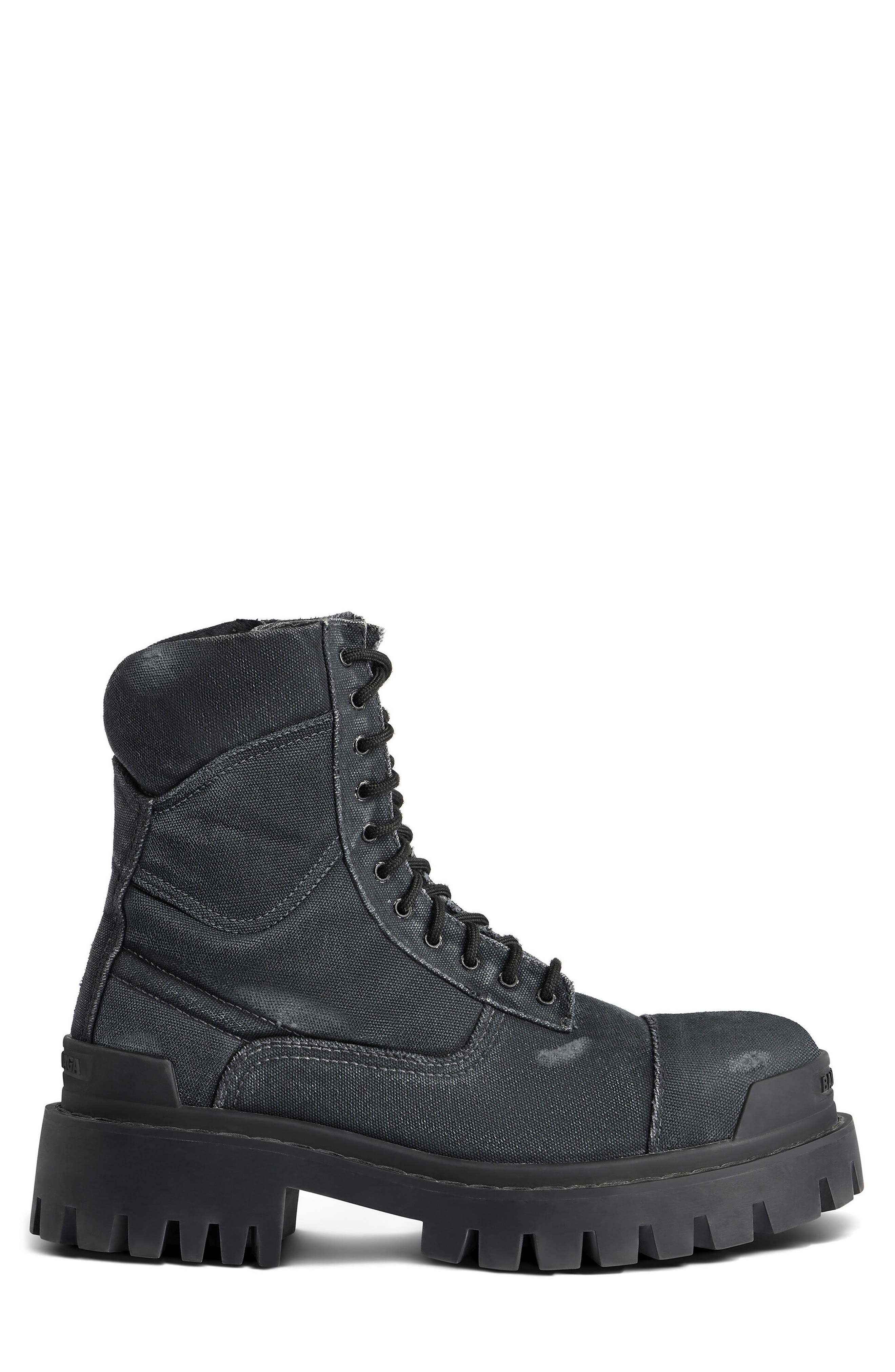 Balenciaga Combat Strike Boot, Alternate, color, Black