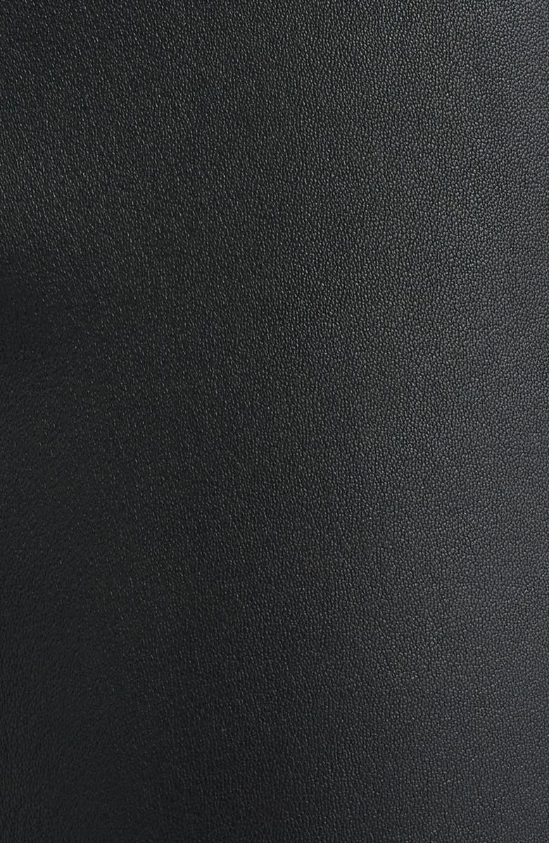 BOSS Simax Slim Fit Leather Pants, Alternate, color, Black