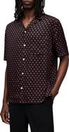 AllSaints Stellar Mass Relaxed Fit Star Print Camp Shirt