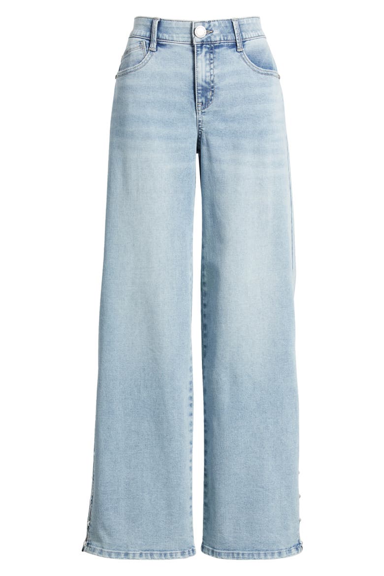 Sam 'Ab'Solution High Waist Wide Leg Jeans, Alternate, color, LIGHT BLUE ARTISANAL