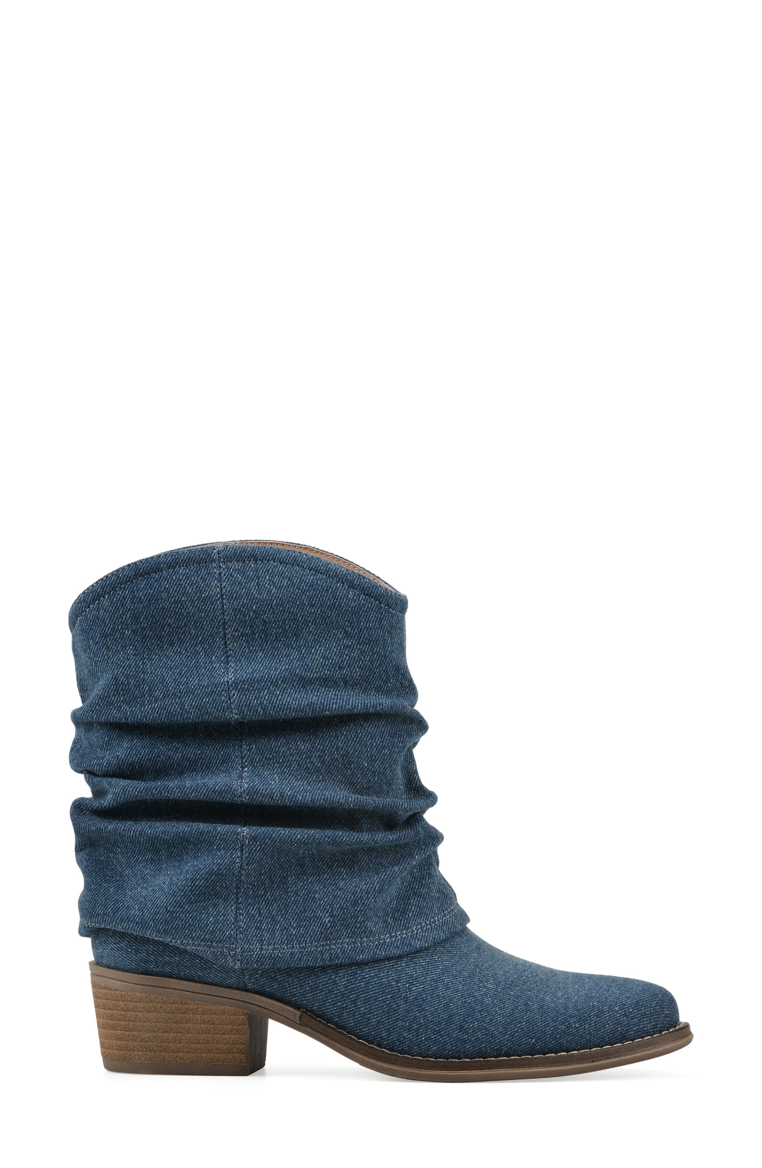 Alden Western Boot, Alternate, color, DARK DENIM/ FABRIC