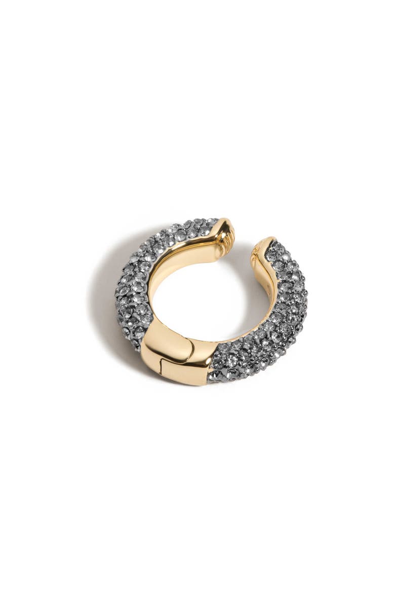 DEMARSON Lili Pavé Hoop Ear Cuff, Main, color, Gold/ Pave