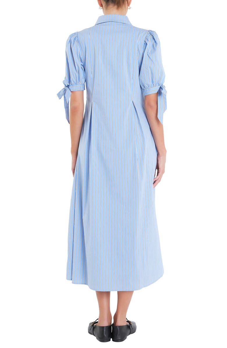 English Factory Godet Stripe Dress, Alternate, color, Powder Blue