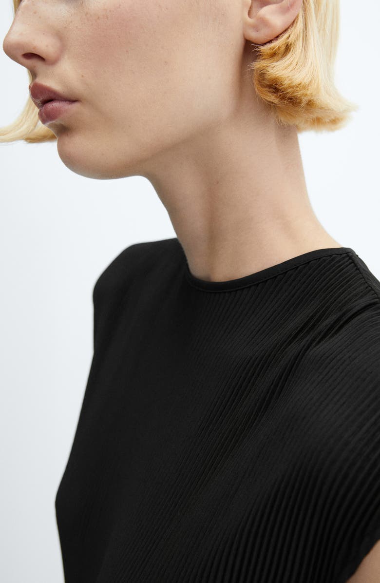 MANGO Pleated Sleeveless Midi Dress, Alternate, color,