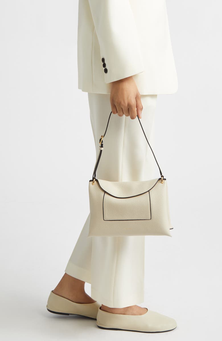 Wandler Penelope Slouch Leather Shoulder Bag, Alternate, color, Beige Crust 1338