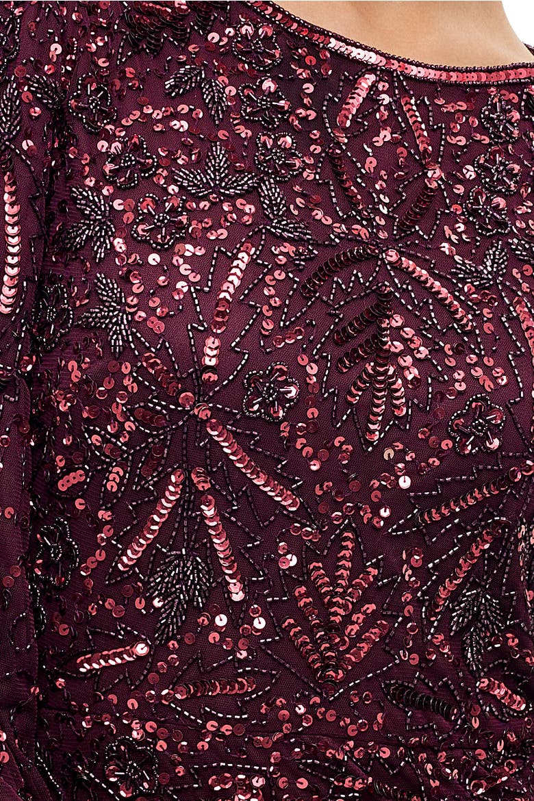 Modest Embellished Sequins Gown, Alternate, color, MAUVE