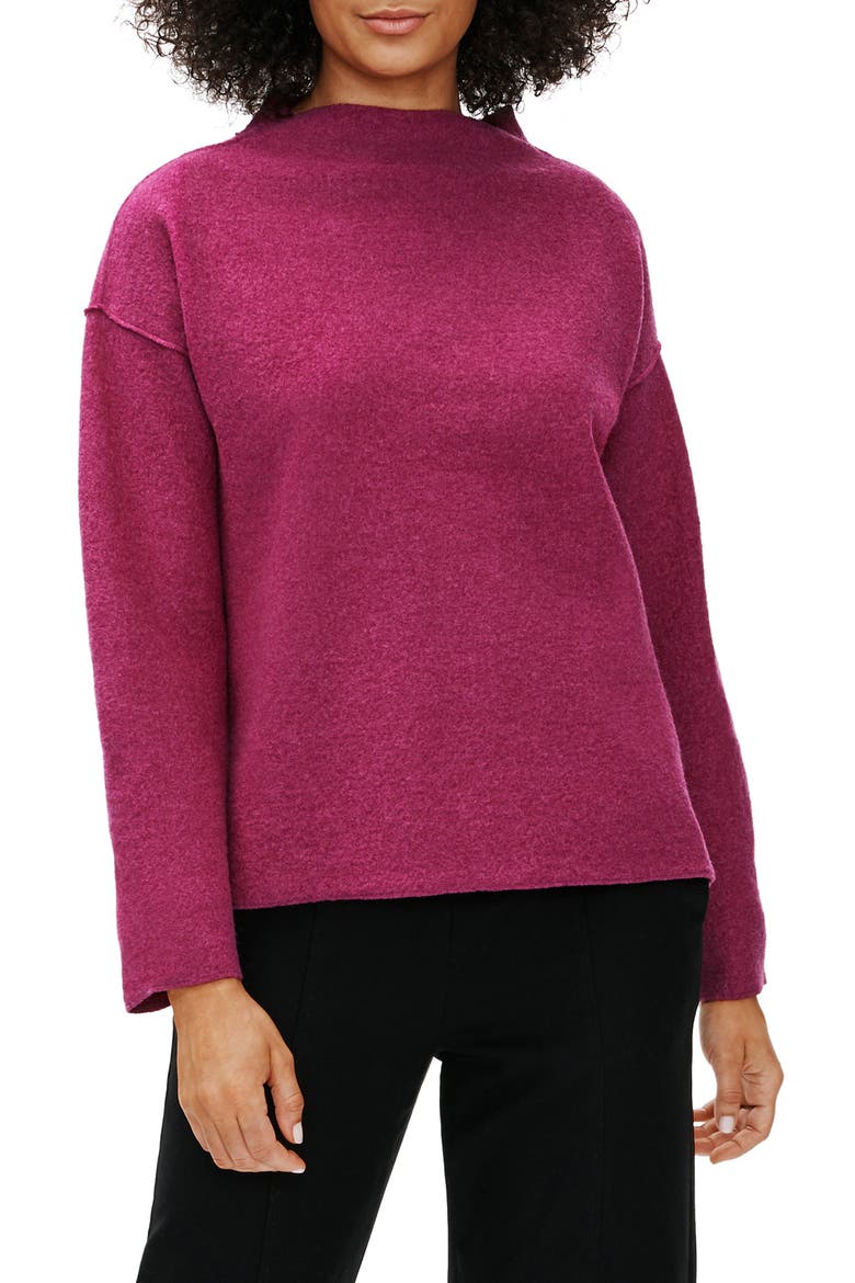 Boiled Wool Box Top, Main, color, MAGENTA