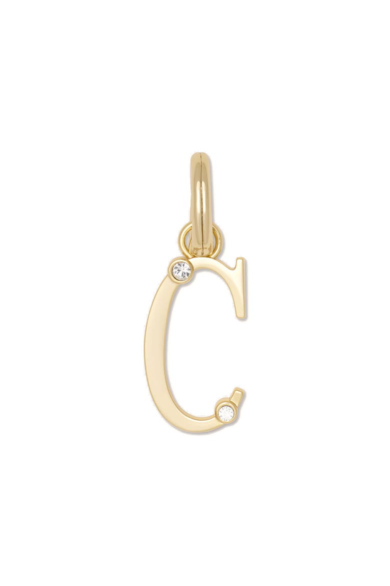 Initial C Charm, Main, color, CLEAR/ GOLD
