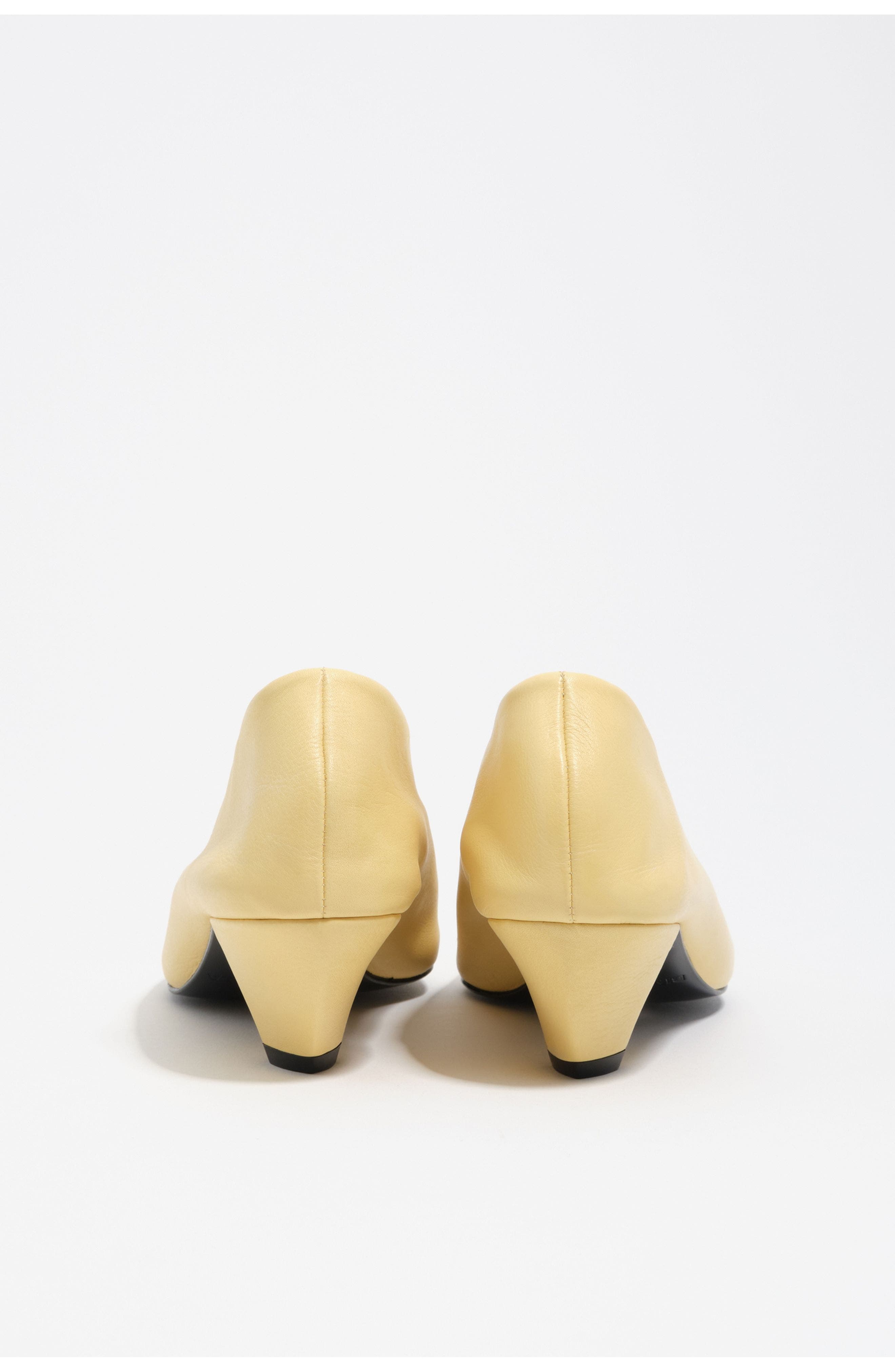 Leather Mid-Heel Shoe., Alternate, color, LIGHT YELLOW