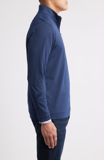 Pima Cotton & Modal Blend Piqué Quarter Zip Pullover