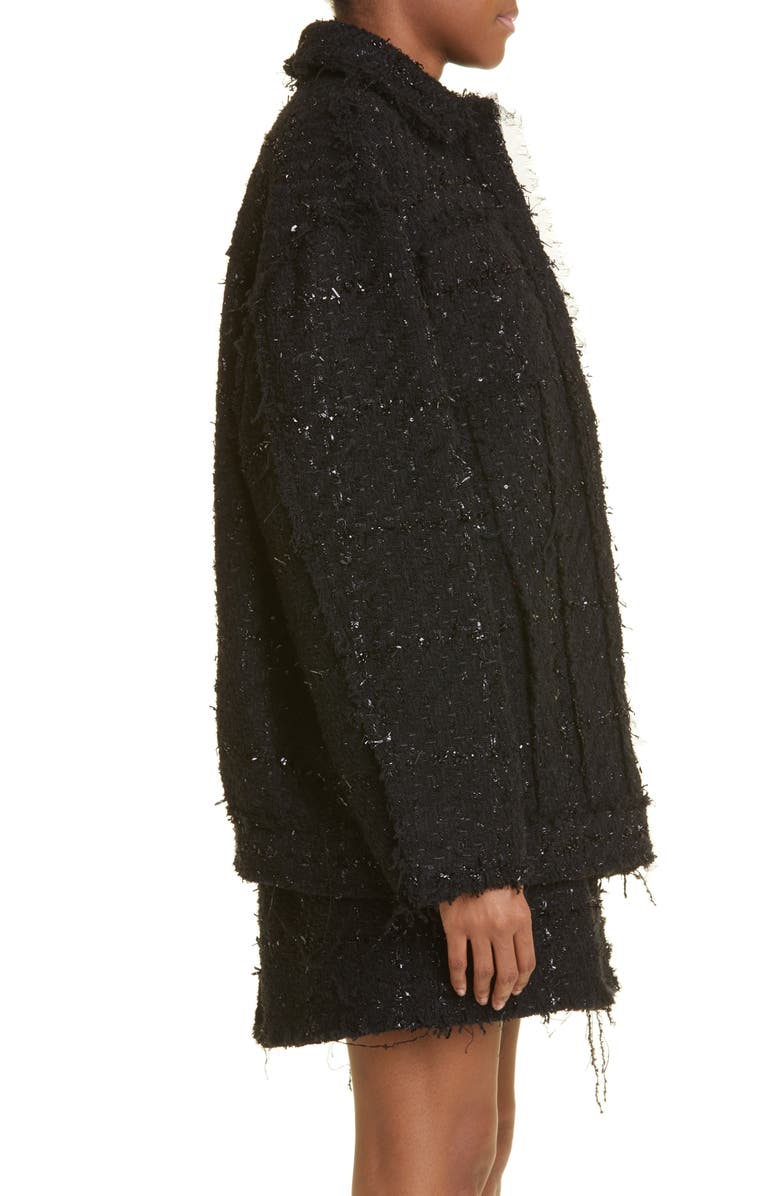 Jason Wu Collection Metallic Fringe Tweed Jacket, Alternate, color,
