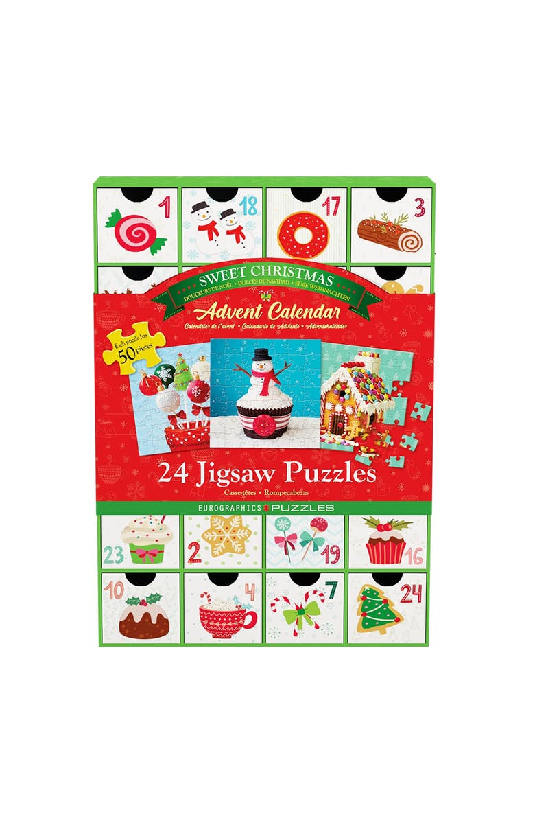Eurographics Puzzle Advent Calendar Sweet Christmas, Main, color, Multicolored