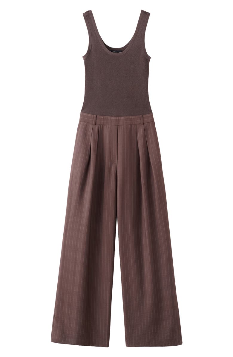MANGO Mixed Media Jumpsuit, Main, color, 