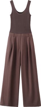 MANGO Mixed Media Jumpsuit