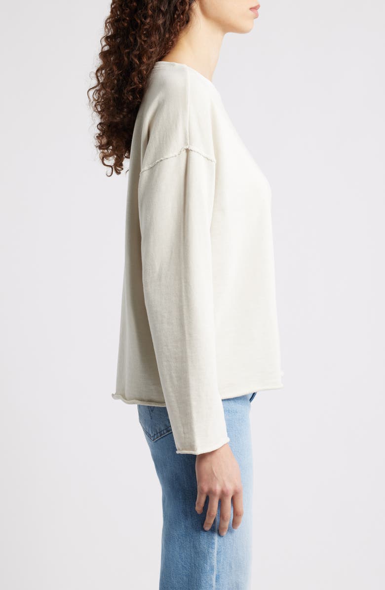 Eileen Fisher Bateau Neck Boxy Top, Alternate, color, Bone