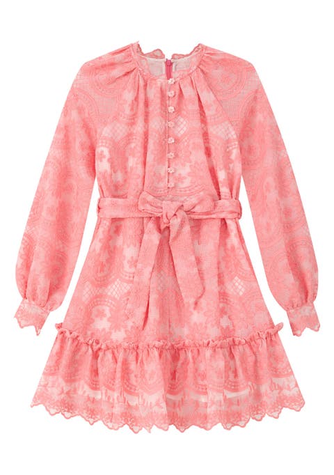 Kaia Lace Embroidered Mini Dress (Toddler, Little Kid & Big Kid)