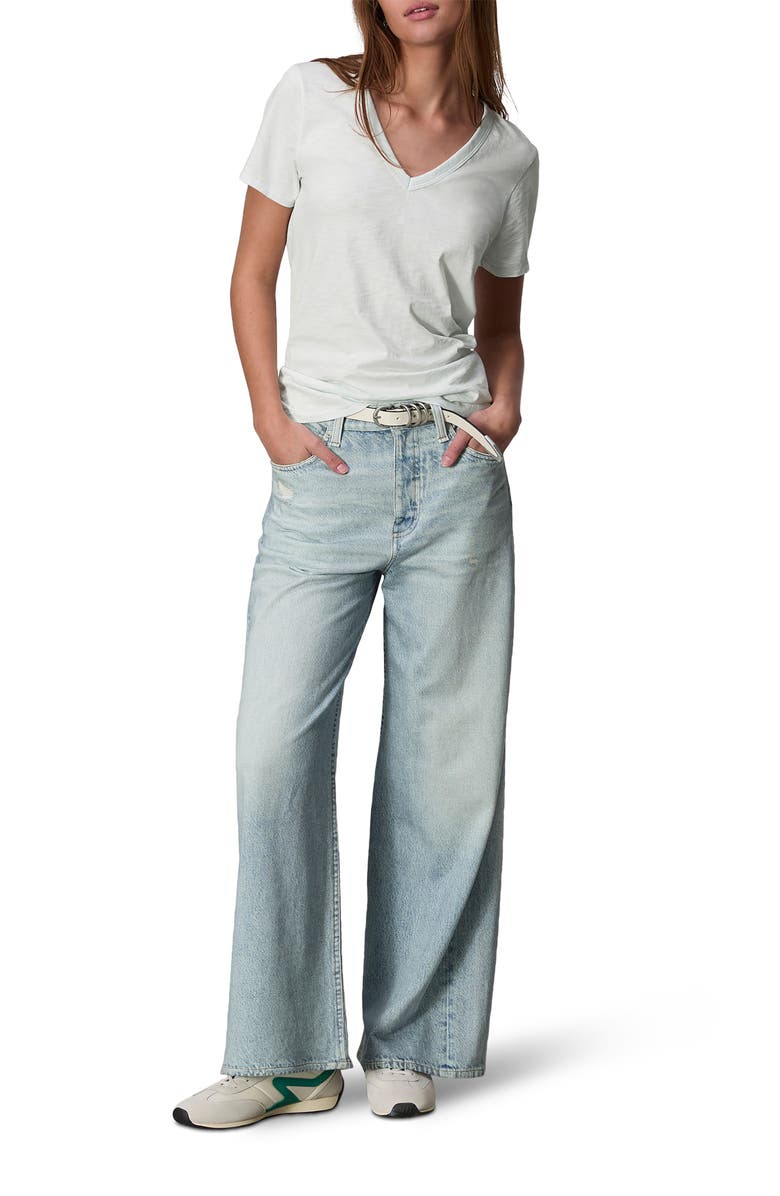 rag & bone The Vee Slub Cotton T-Shirt, Alternate, color, Iceblu