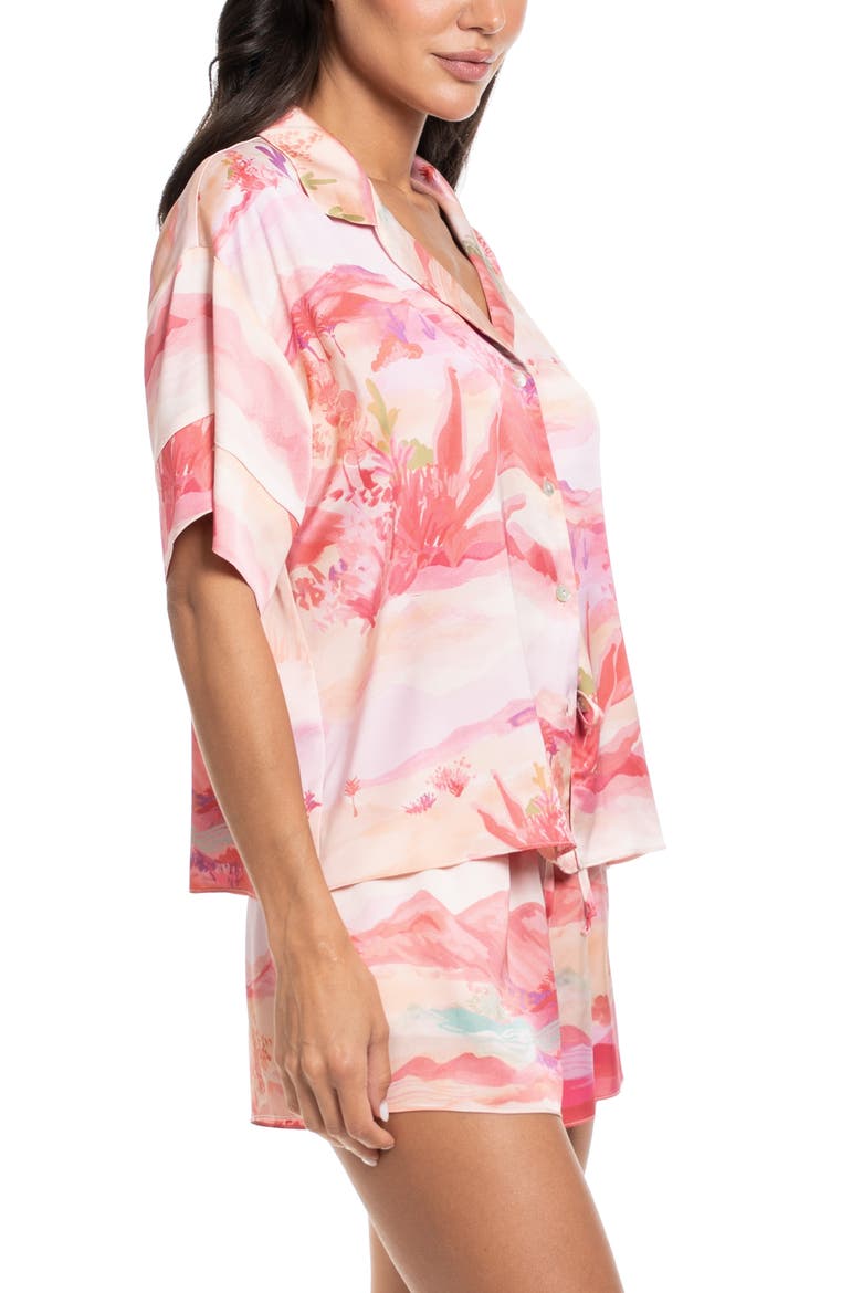 Satin Short Pajamas, Alternate, color, PINK