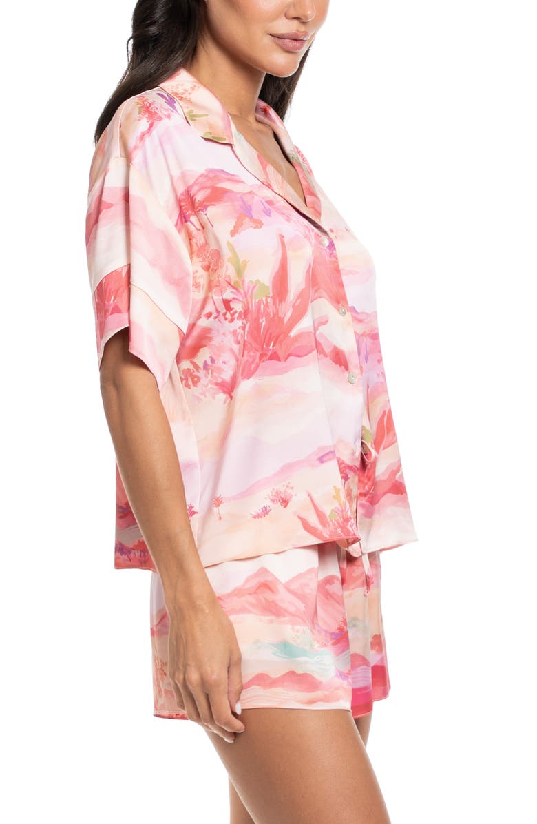 Midnight Bakery Satin Short Pajamas, Alternate, color, Pink