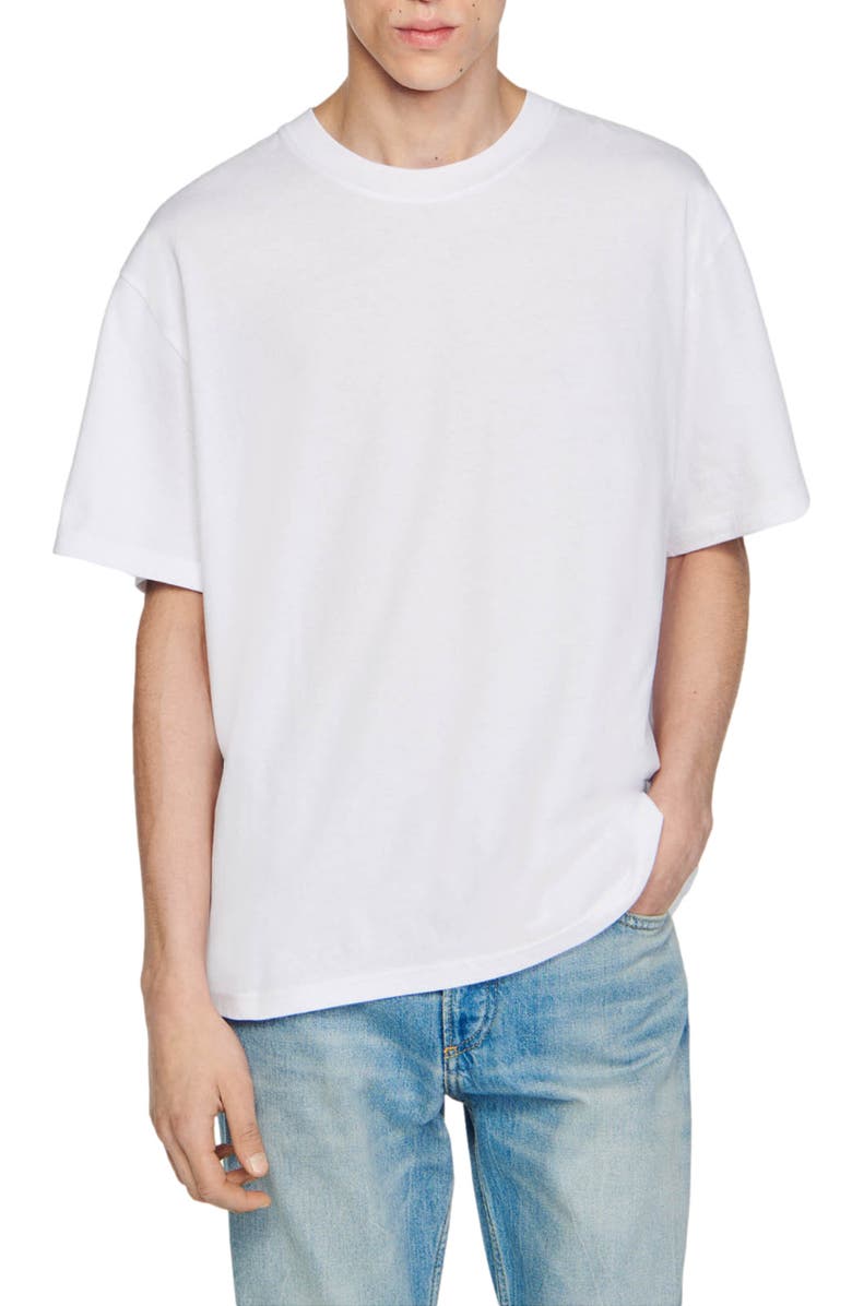 SANDRO Oversized T-shirt, Main, color, White