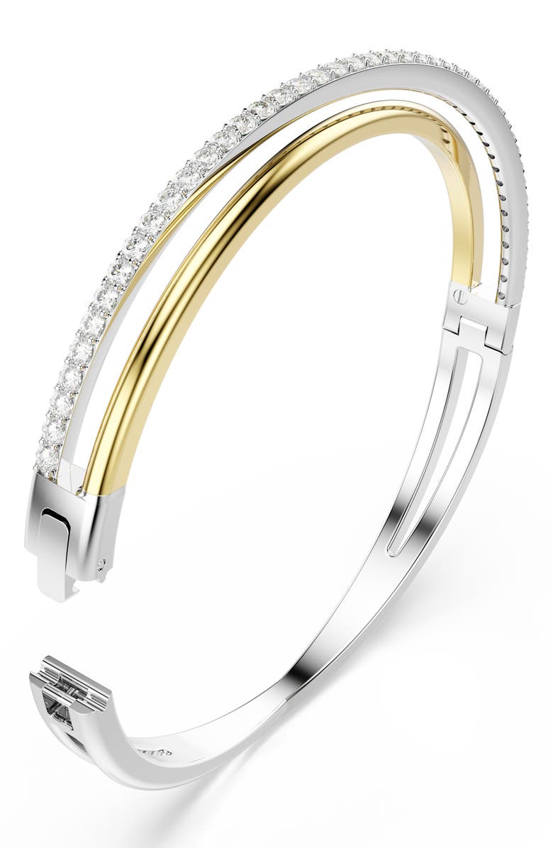 Swarovski Hyperbola Bangle, Alternate, color, Silver