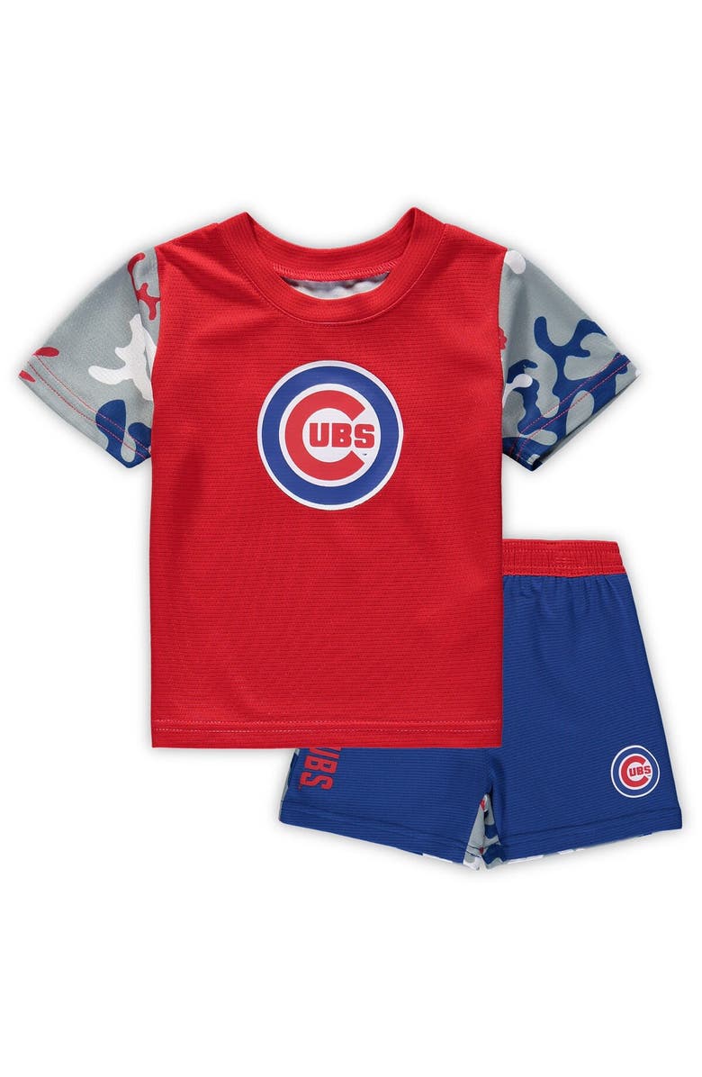 Outerstuff Newborn & Infant Royal/Red Chicago Cubs Pinch Hitter T-Shirt & Shorts Set, Main, color, Royal