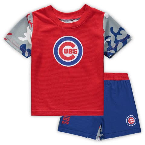 Newborn & Infant Royal/Red Chicago Cubs Pinch Hitter T-Shirt & Shorts Set