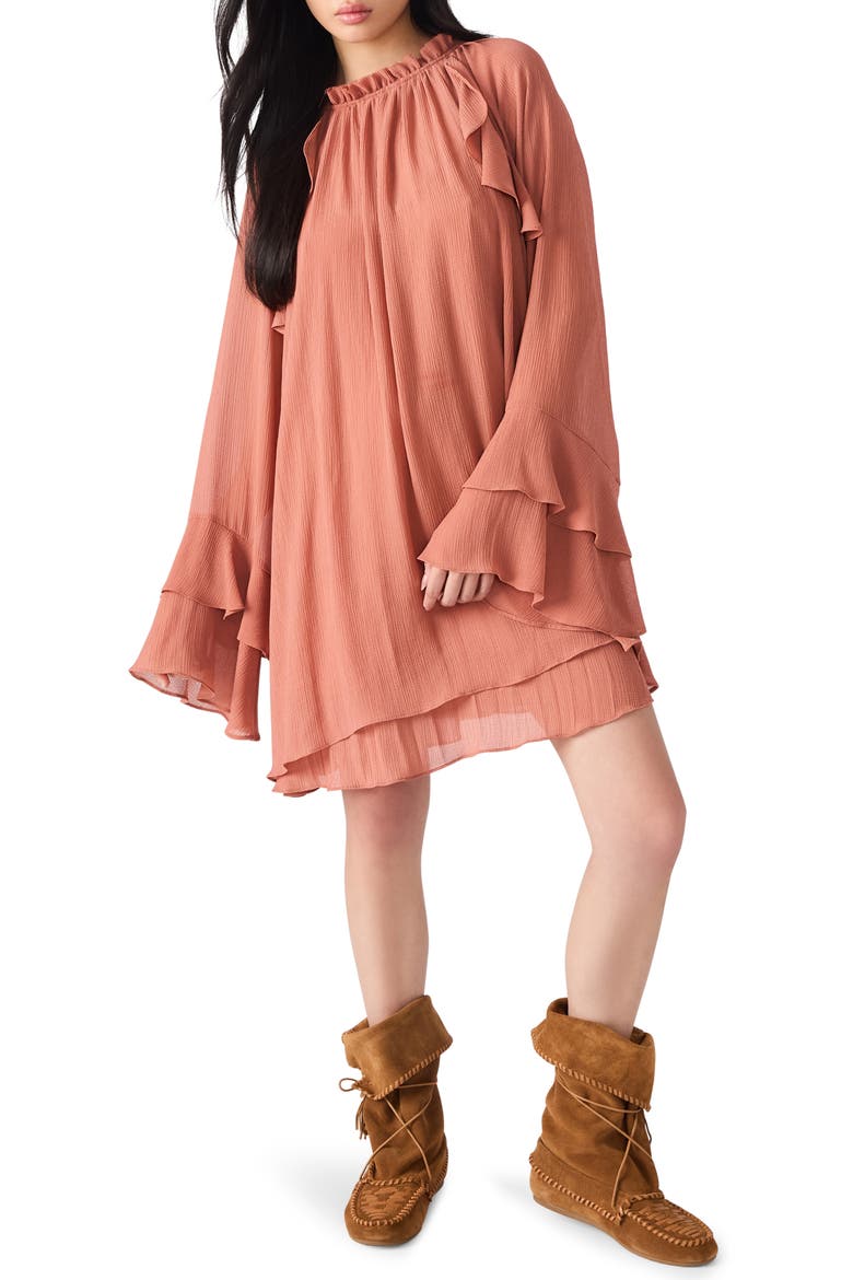 Sofina Long Sleeve Shift Dress, Main, color, COPPER
