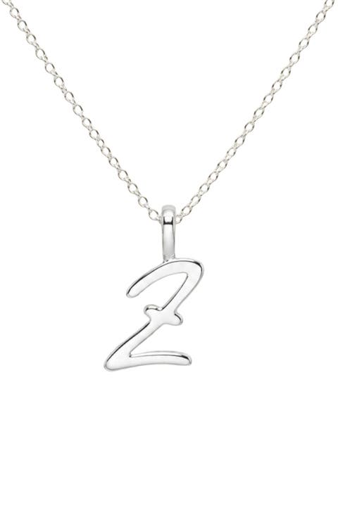 Script Initial Charm Necklace