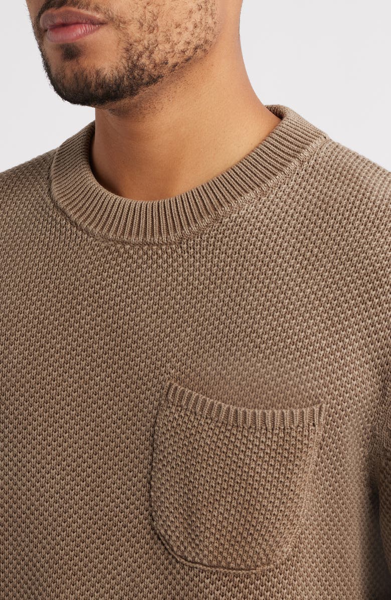 Corridor Cotton Pocket Sweater, Alternate, color, Brown