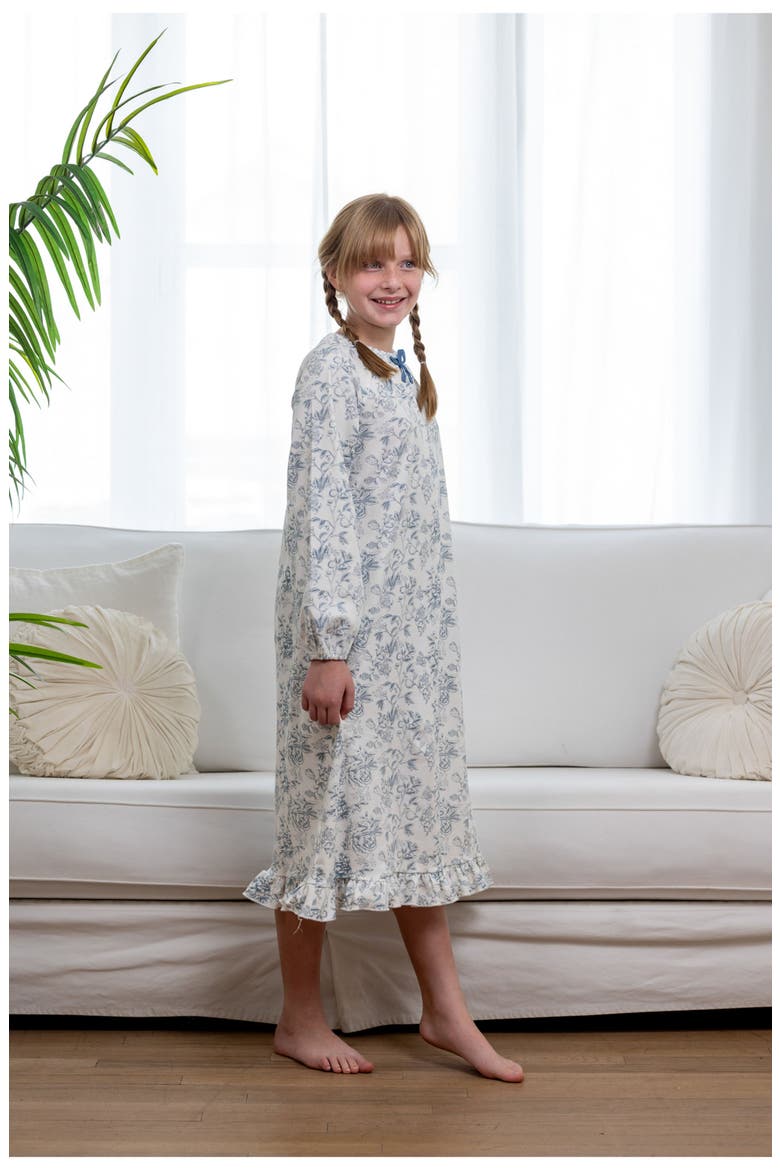 Toile Nightgown, Alternate, color, Blue