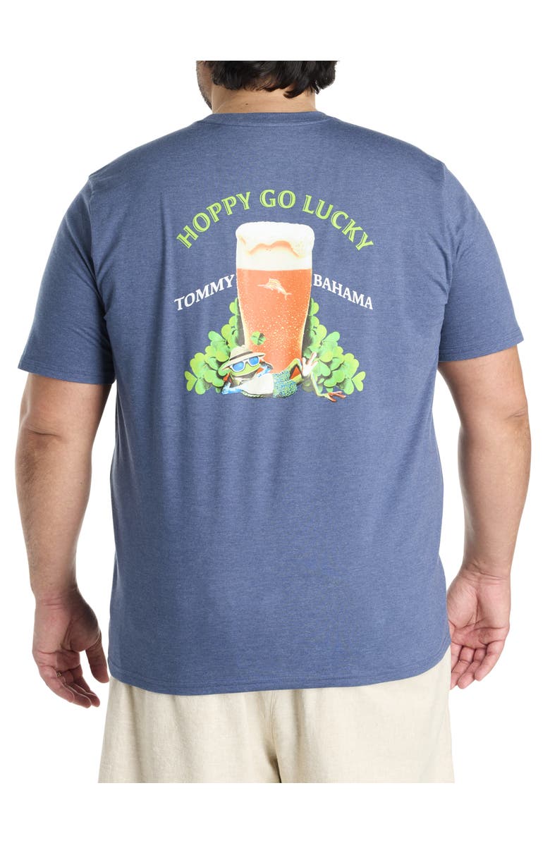 Tommy Bahama Big & Tall Happy Go Lucky Graphic Tee, Main, color, Navy Heather