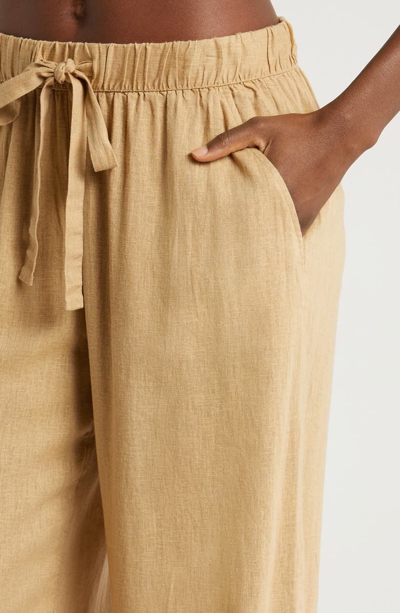 Nordstrom Vacation Linen Blend Pajama Pants, Alternate, color, 