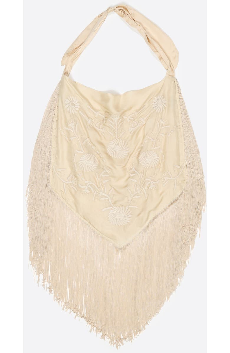 Bimba y Lola Embroidered fringed shoulder bag, Alternate, color,