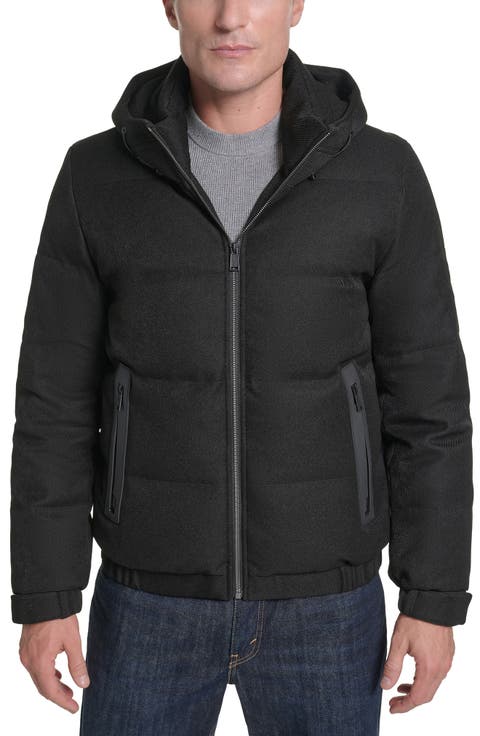 Stretch Twill Down and Feather Fill Puffer Jacket