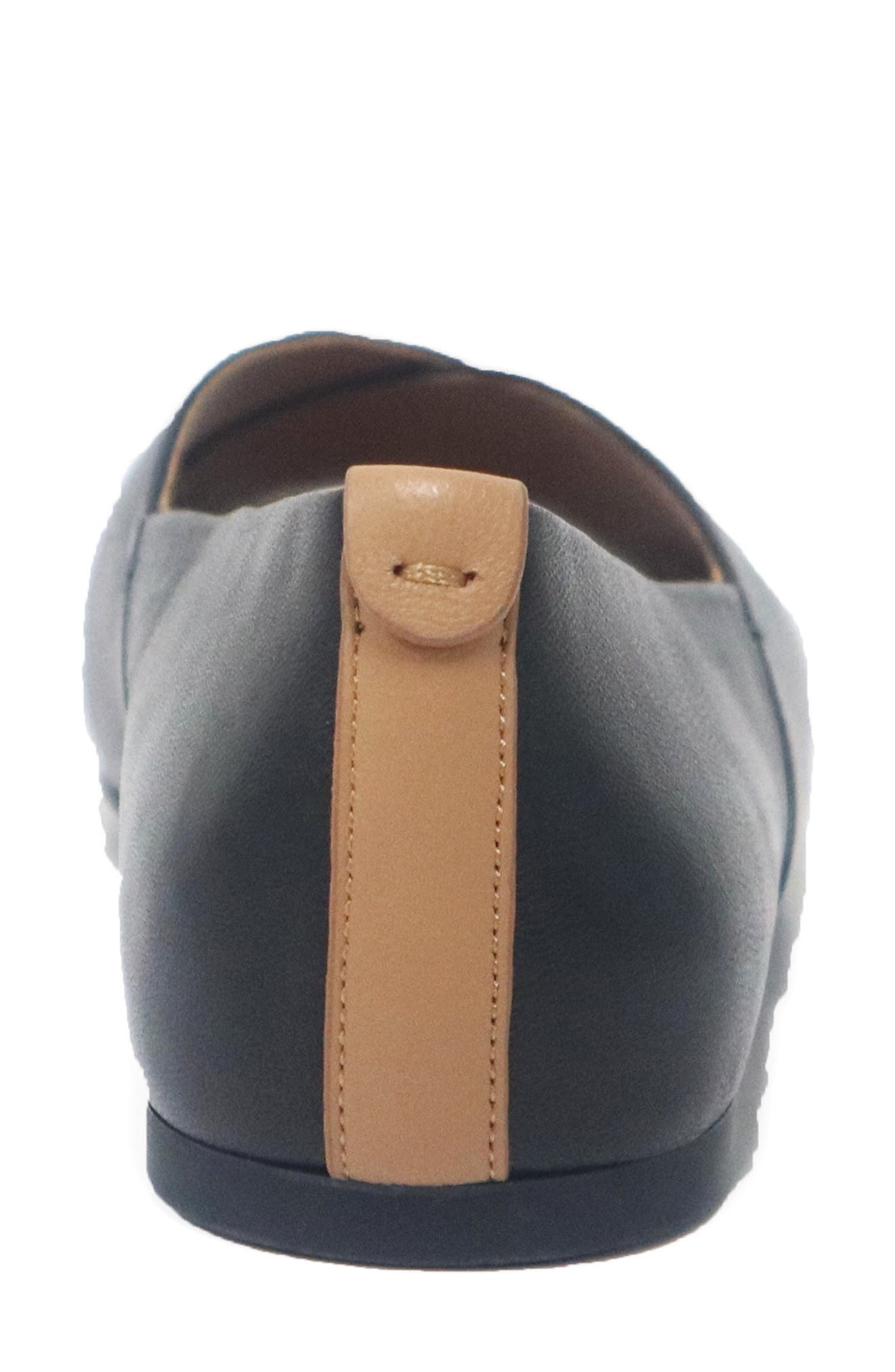 Gentle Souls Whoebe Flat, Alternate, color, Black Leather