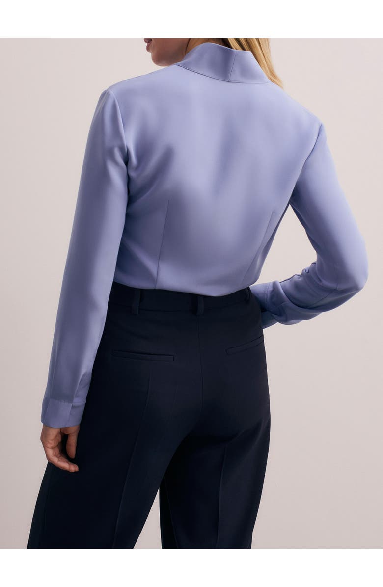 The Fold Bowery Stretch Silk Blouse, Alternate, color, Blue