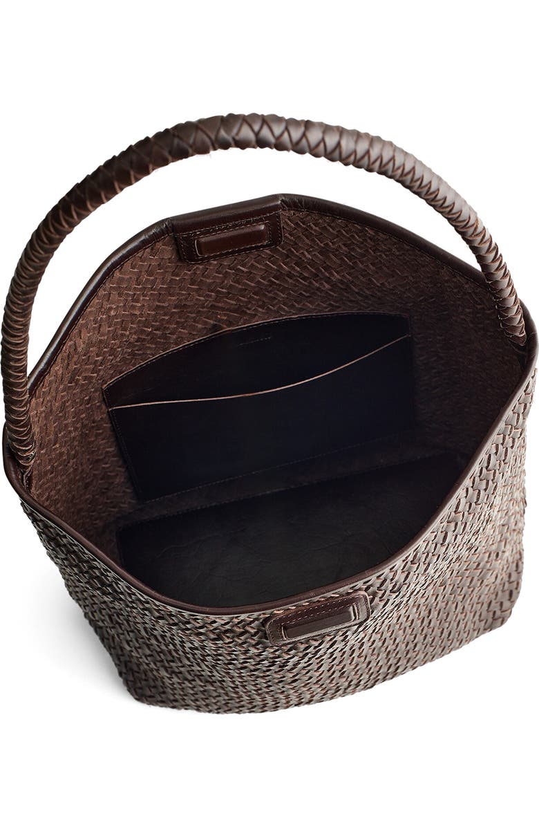 Madewell The Signature Woven Collection Bucket Bag, Alternate, color, Coffee Bean