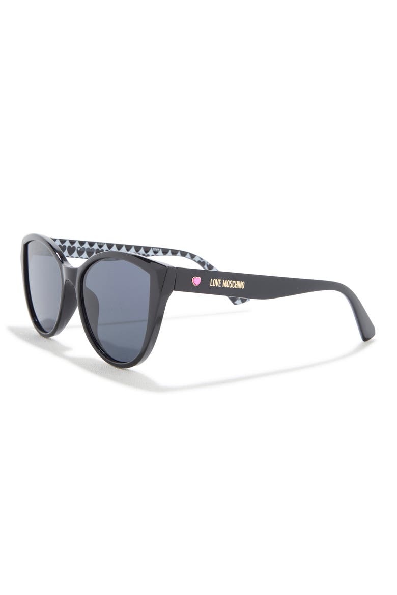 54mm Cat Eye Sunglasses, Alternate, color, BLACK OPAQUE
