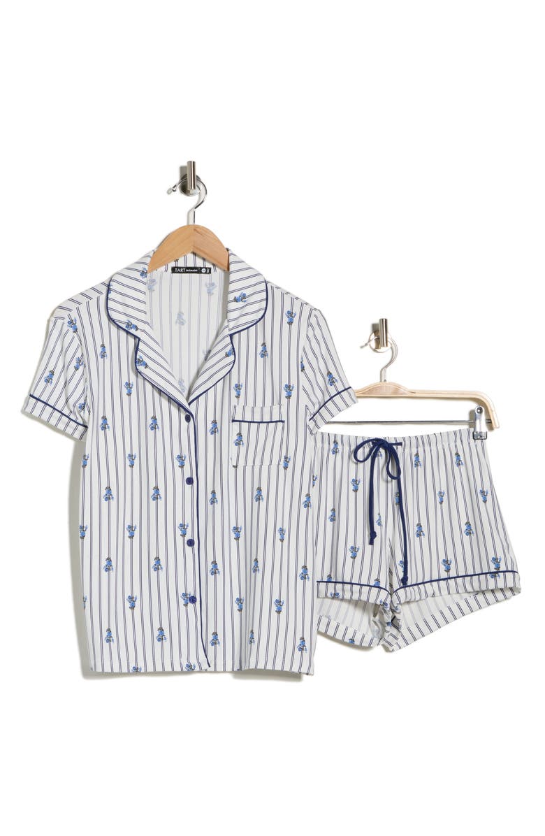 Tart Dixie Butter Soft Shorts Pajamas, Alternate, color, Floral Stripe