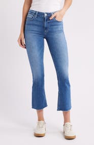 PAIGE Colette Raw Hem Crop Flare Jeans