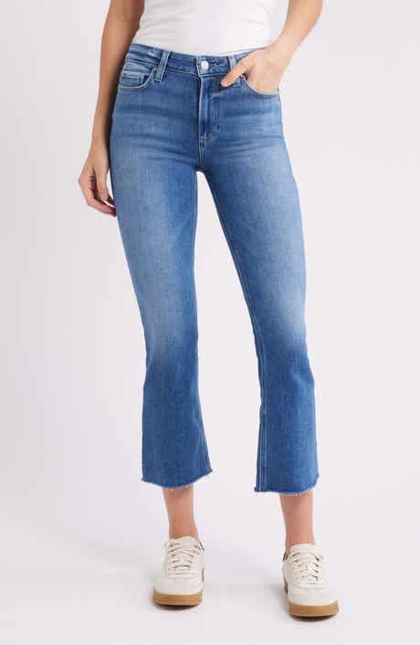 PAIGE Colette Raw Hem Crop Flare Jeans