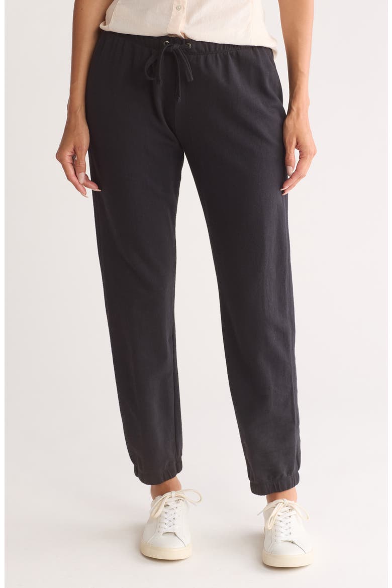 French Terry Joggers, Main, color, BLACK