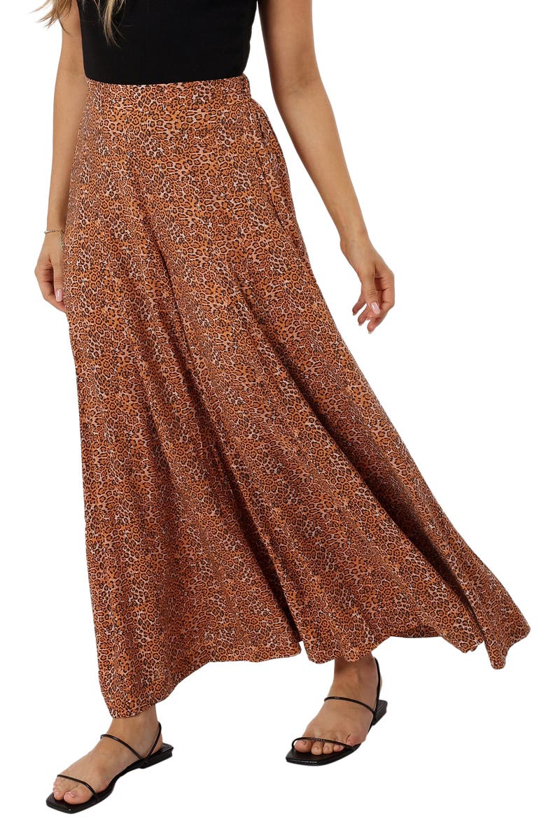 Petal & Pup Selby High Waist Wide Leg Pants, Alternate, color, Leopard Print