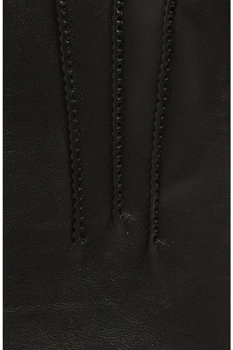 Points Leather Gloves, Alternate, color, BLACK