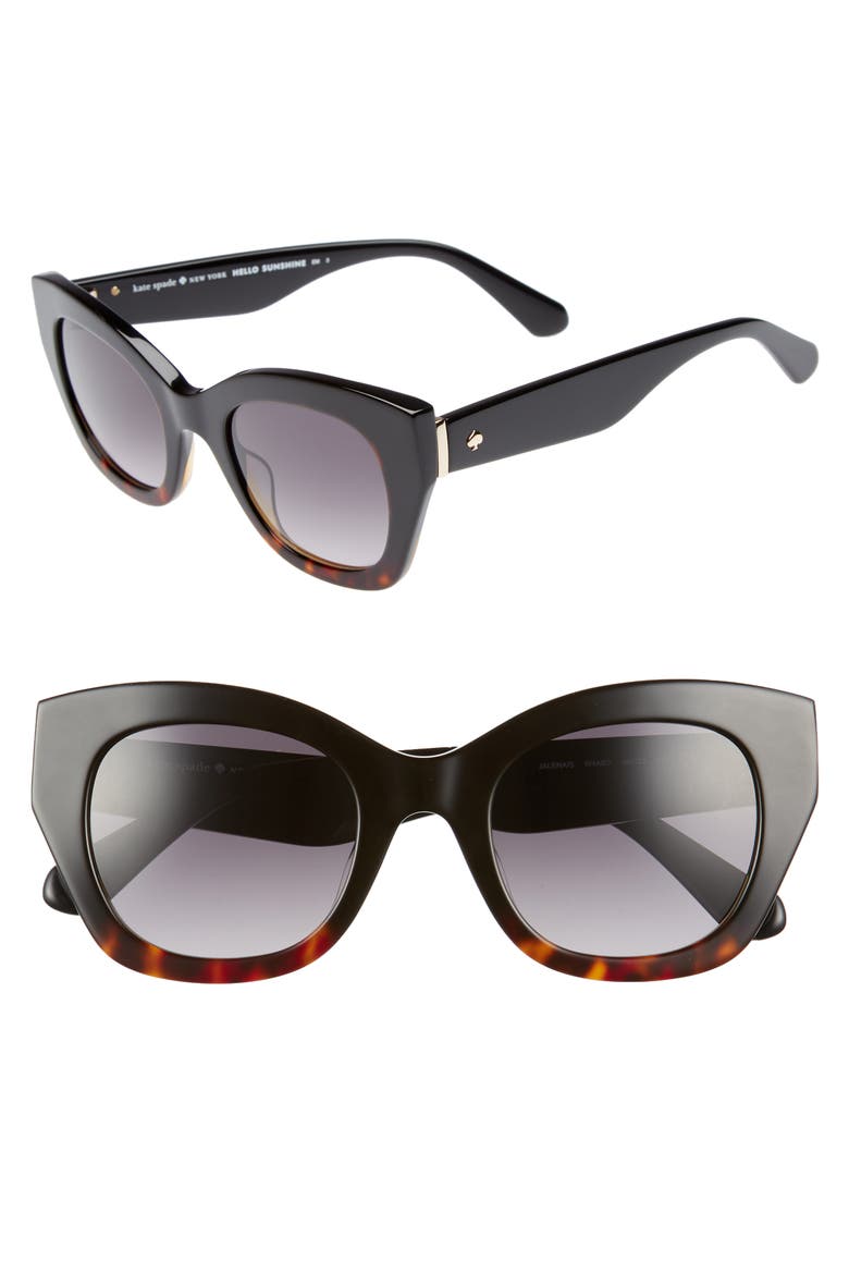 jalena 49mm gradient sunglasses, Main, color, BLACK/ HAVANA/ BLACK