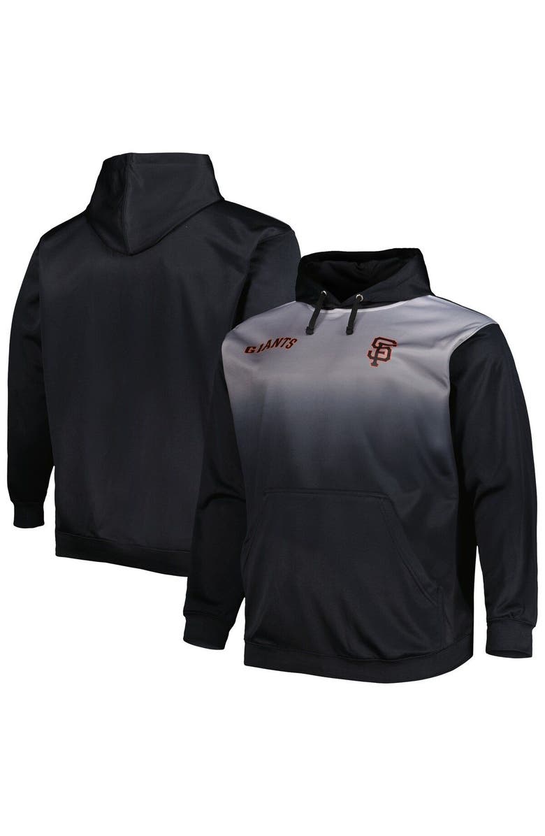PROFILE Men's Black San Francisco Giants Fade Sublimated Fleece Pullover Hoodie, Main, color, 