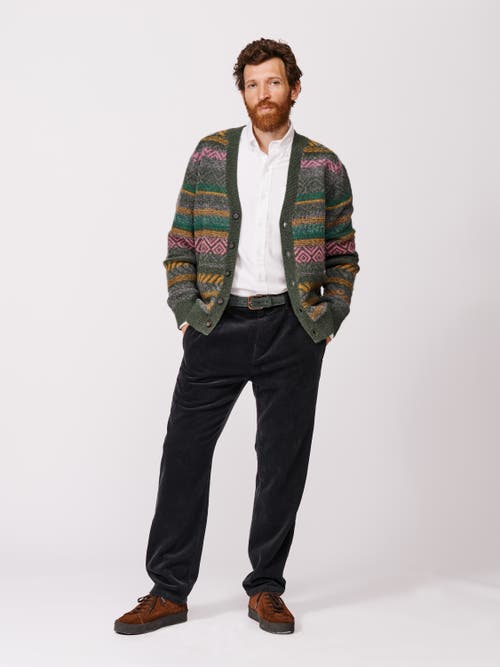 Aubin Fair Isle Wool Cardigan